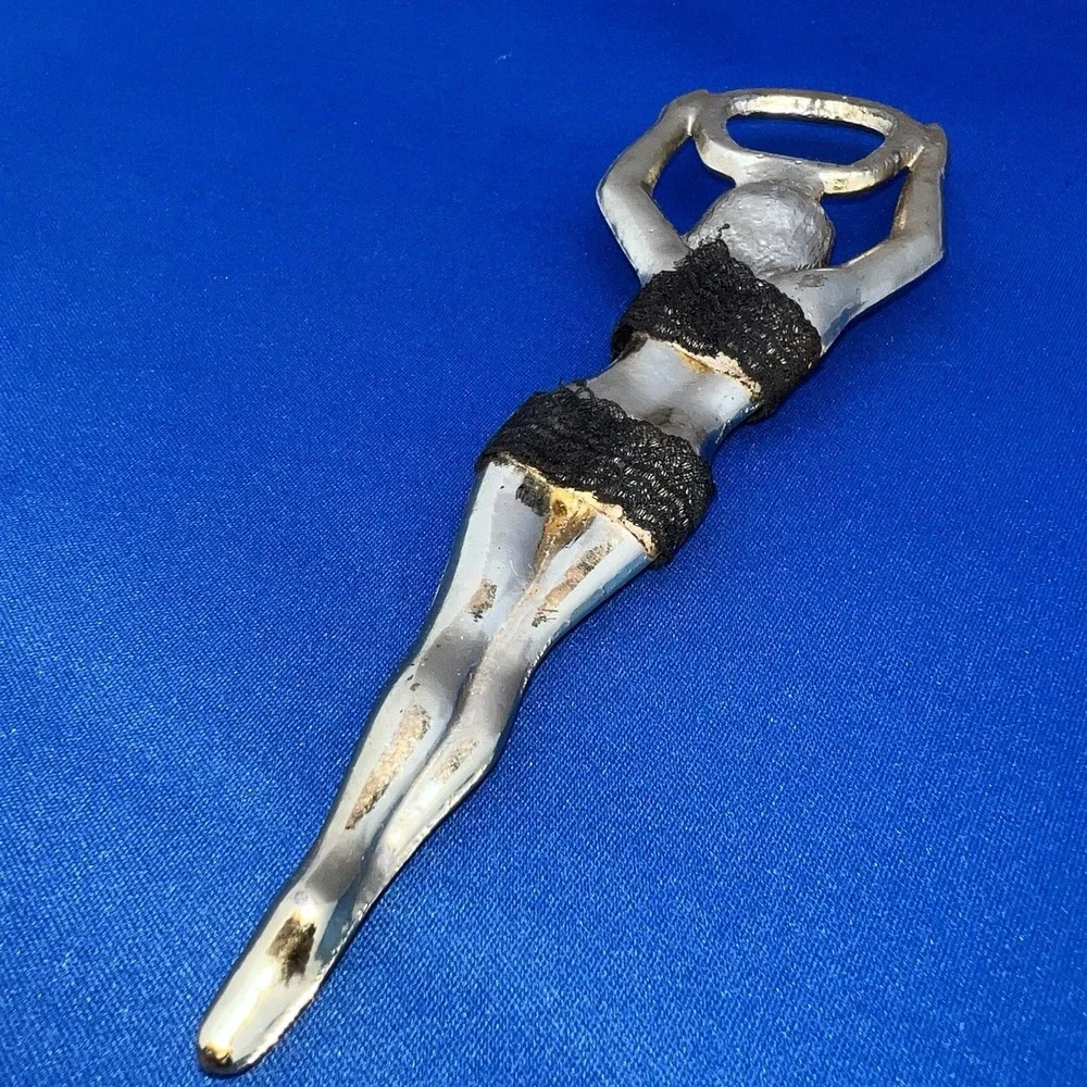 Bottle Opener Figural Female Cast Metal Nude Barware Naked Bar Tool Artsy